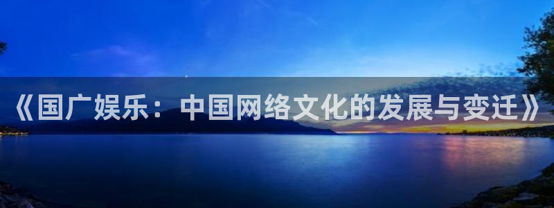 永利皇官能源：《国广娱乐：中国网络文化的发展与变迁》